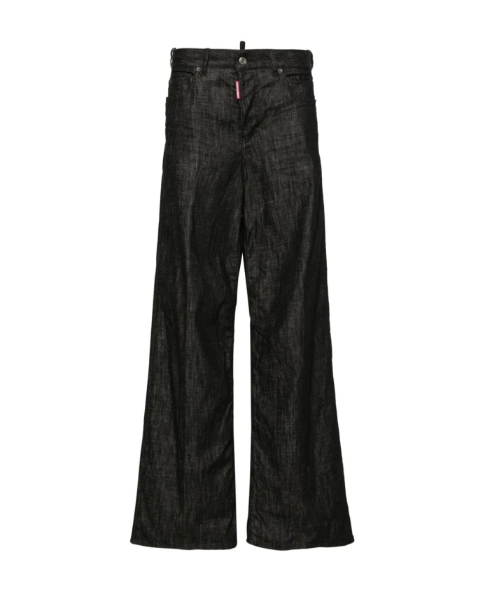 

Широкие брюки с нашивкой логотипом Dsquared2, черный