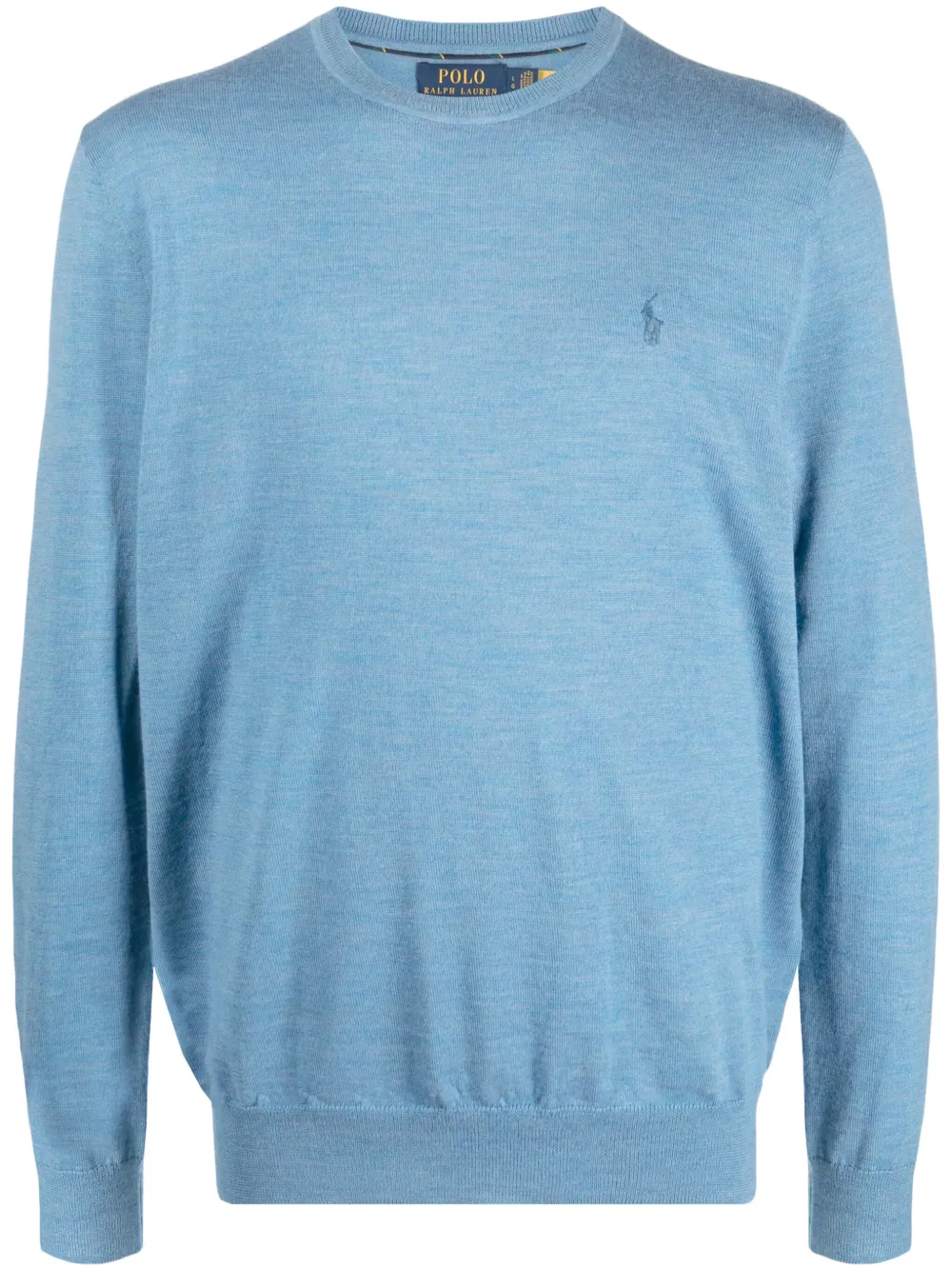 

Шерстяная толстовка с вышитым логотипом POLO RALPH LAUREN, синий