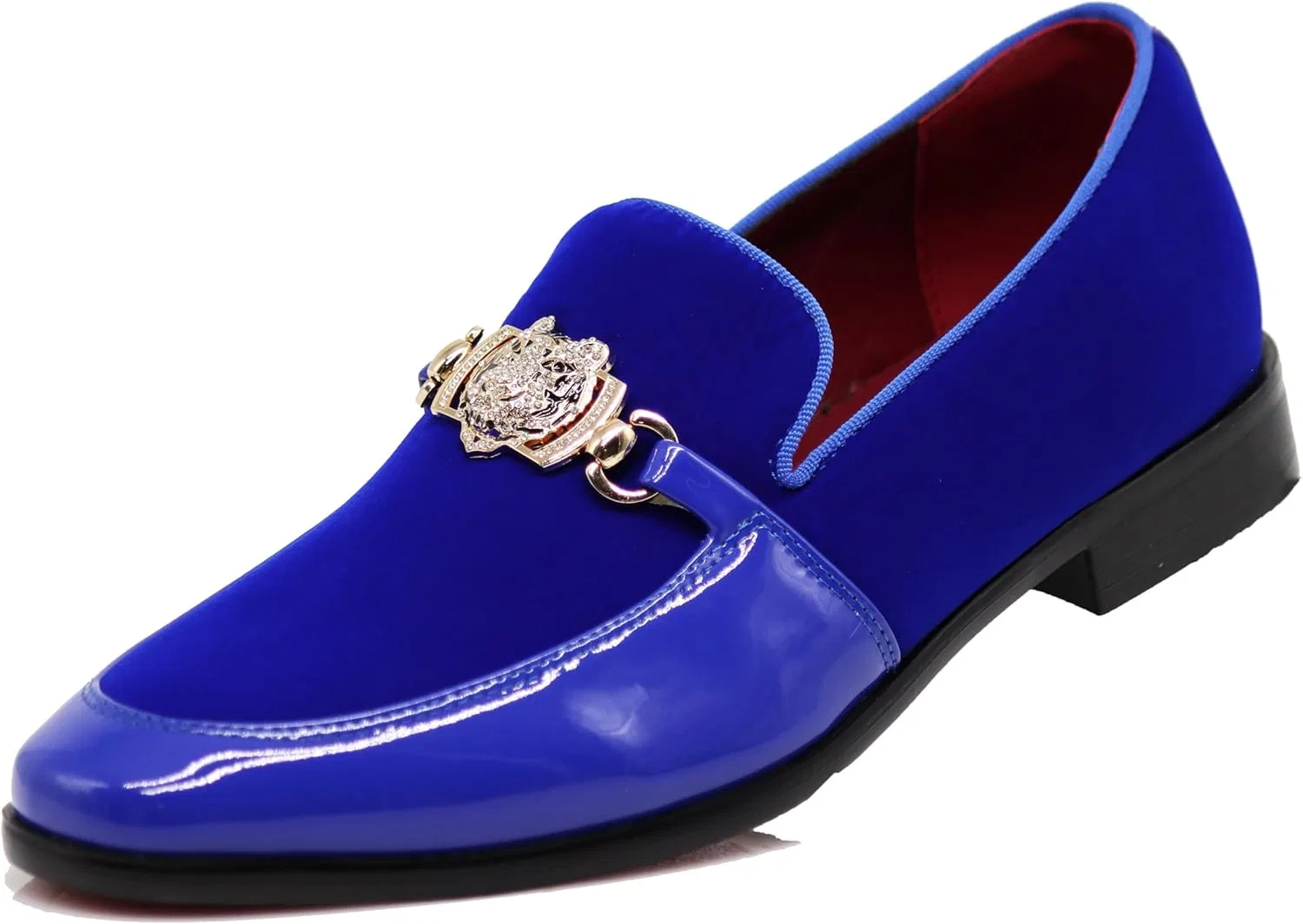 Мужские слипоны Enzo Romeo SPK65 Fashion с пряжкой и стразами, Royal