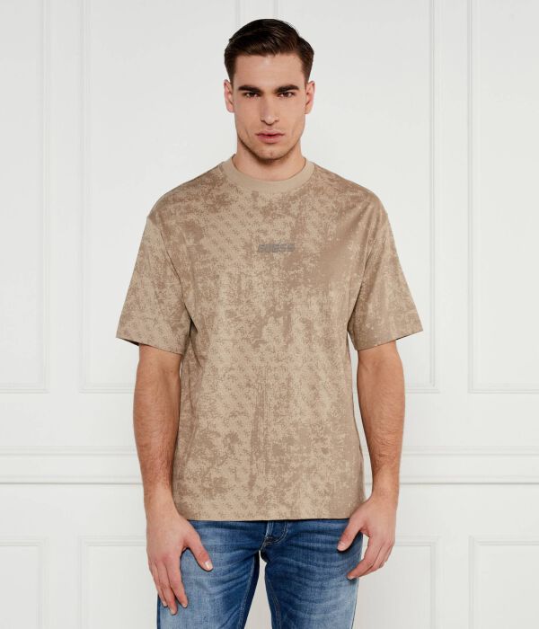 

Футболка мужская Guess Active с узором, бежевый