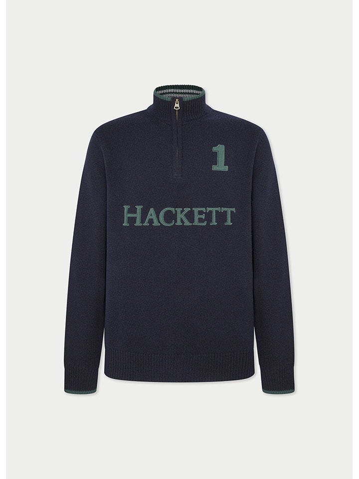 

Hackett London Шерстяной свитер темно-синего цвета