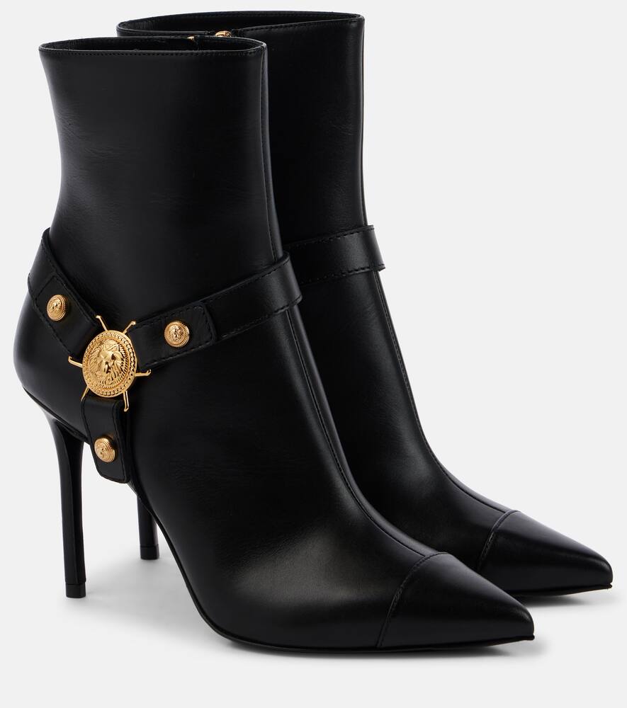 Кожаные ботинки Eva до щиколотки Balmain, 0pa Noir