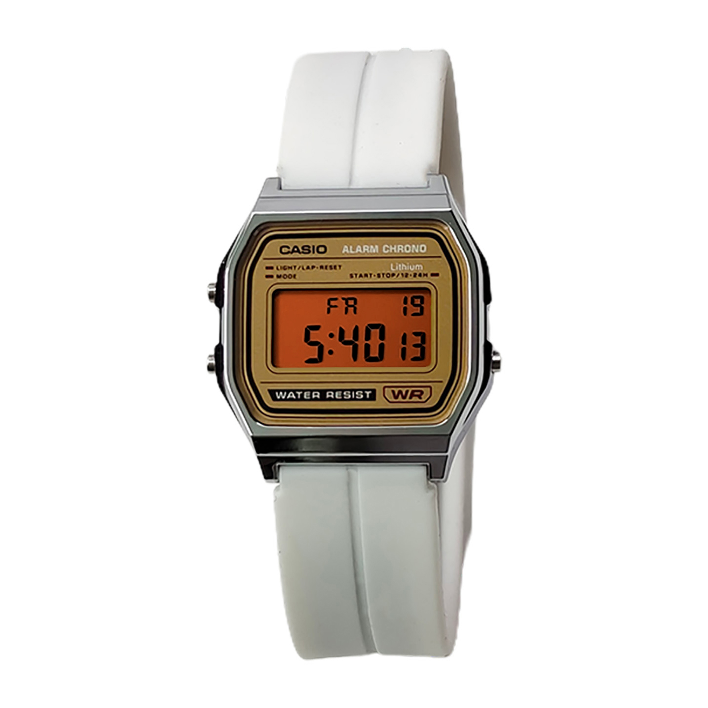 

CASIO Часы Retrofit Series Electronic Movement Silicone Strap Watch Women's Watch Gold Dial