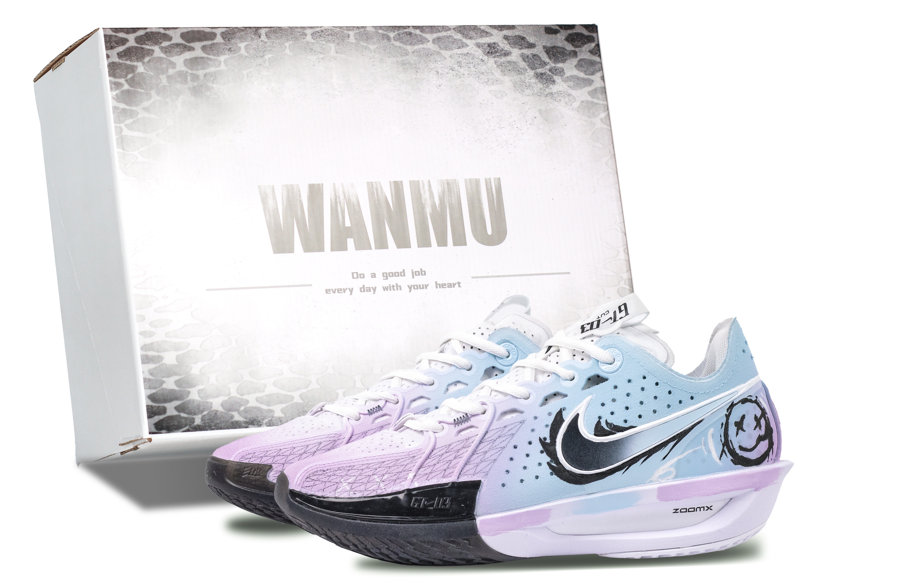 Nike Баскетбольные кроссовки Air Zoom GT Cut 3 унисекс с низким верхом, синие/фиолетовые