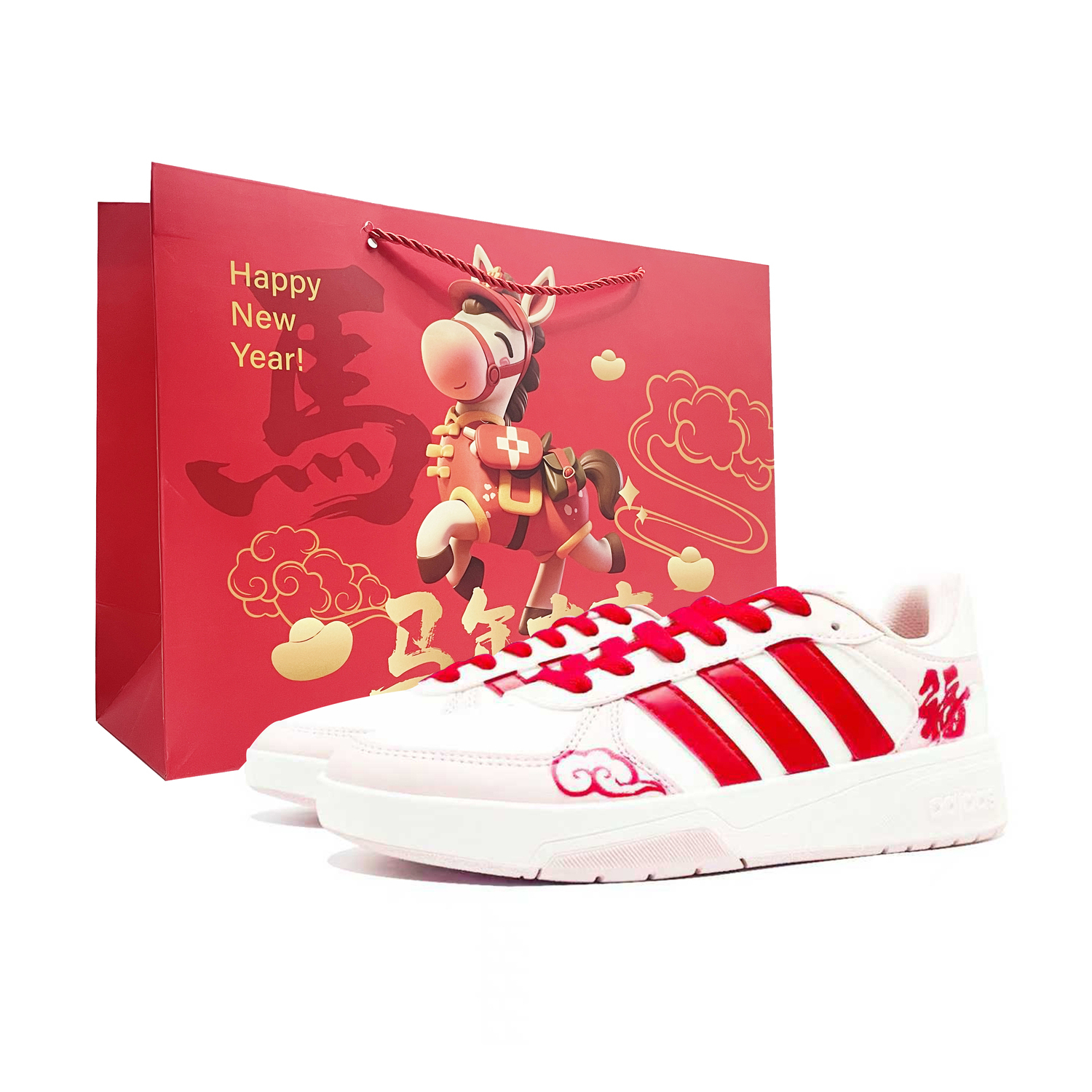

Кроссовки для скейтбординга low top, износостойкие и нескользящие, COURTBEAT Auspicious Clouds Blessing Arrival Wrapping Adidas, розовый