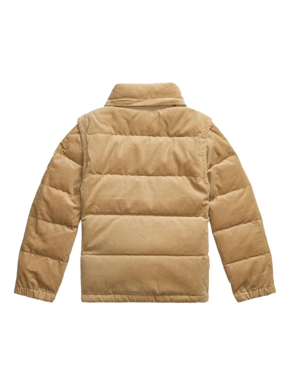 Трансформируемая вельветовая куртка-пуховик POLO RALPH LAUREN KIDS, коричневый — фото 3