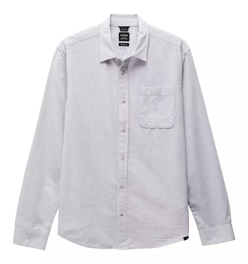 

PrAna Мужская рубашка Porto Vista, цвет Silver Spray