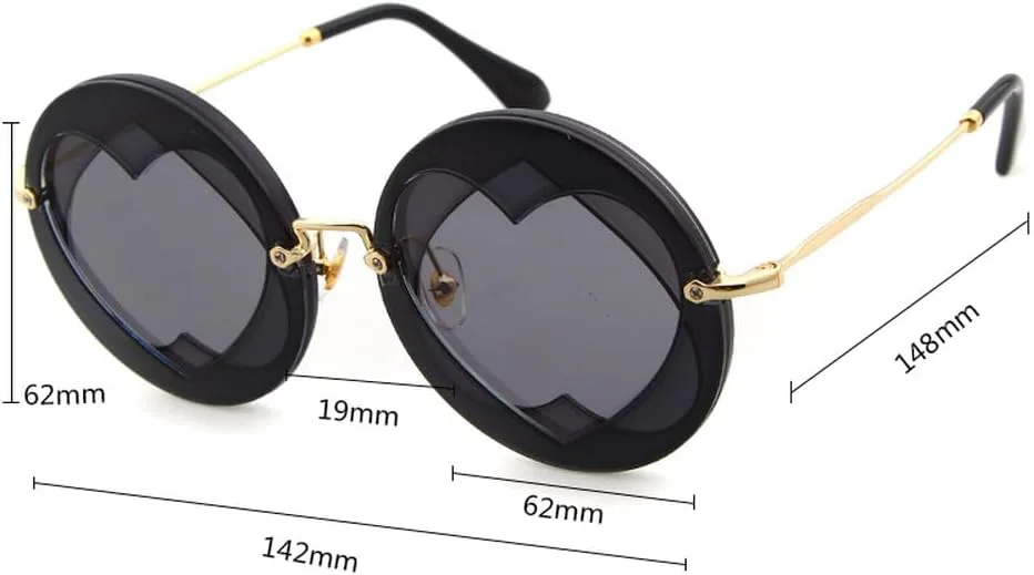 

Солнцезащитные очки LVTFCO в форме сердца, модные, сексуальные, в стиле ретро, ​​«кошачий глаз», винтажные, круглые, с защитой от УФ-излучения UV400, C4 Brown