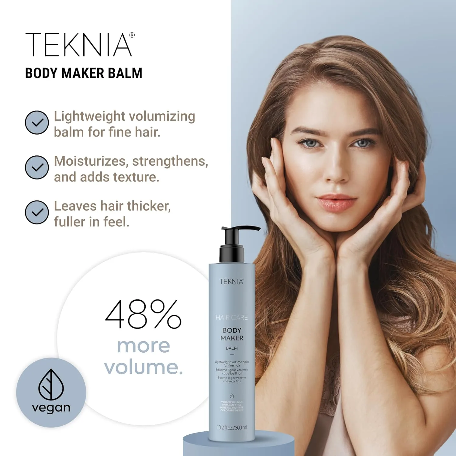 LAKMÉ Teknia Body Maker Balm, бальзам для придания объема тонким волосам, средство для придания объема волосам, 10,2 жидких унций — фото 2