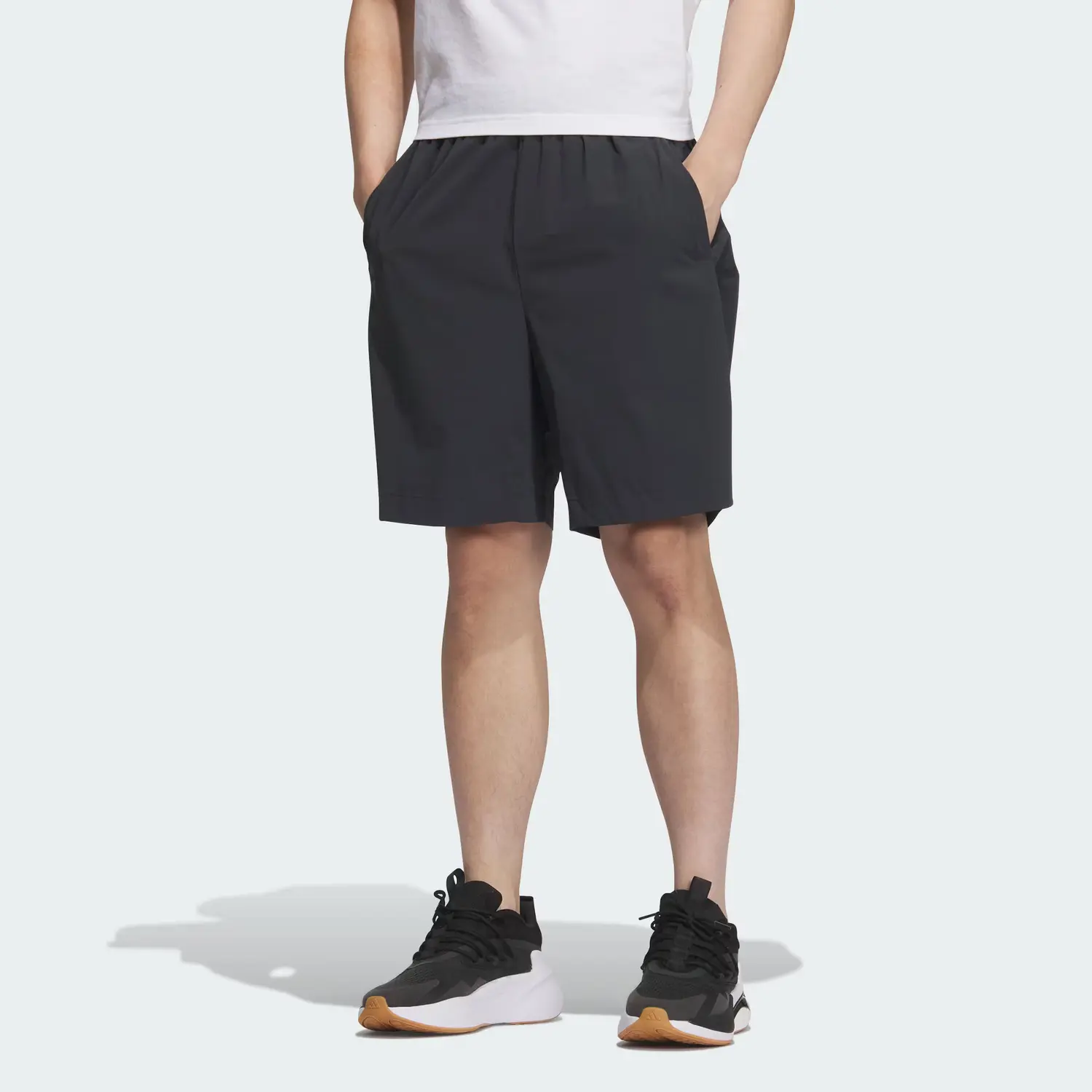 WZ STRETCH WOVEN SHORTS повседневные шорты мужские Dark Heather Gray Adidas, серый — фото 3