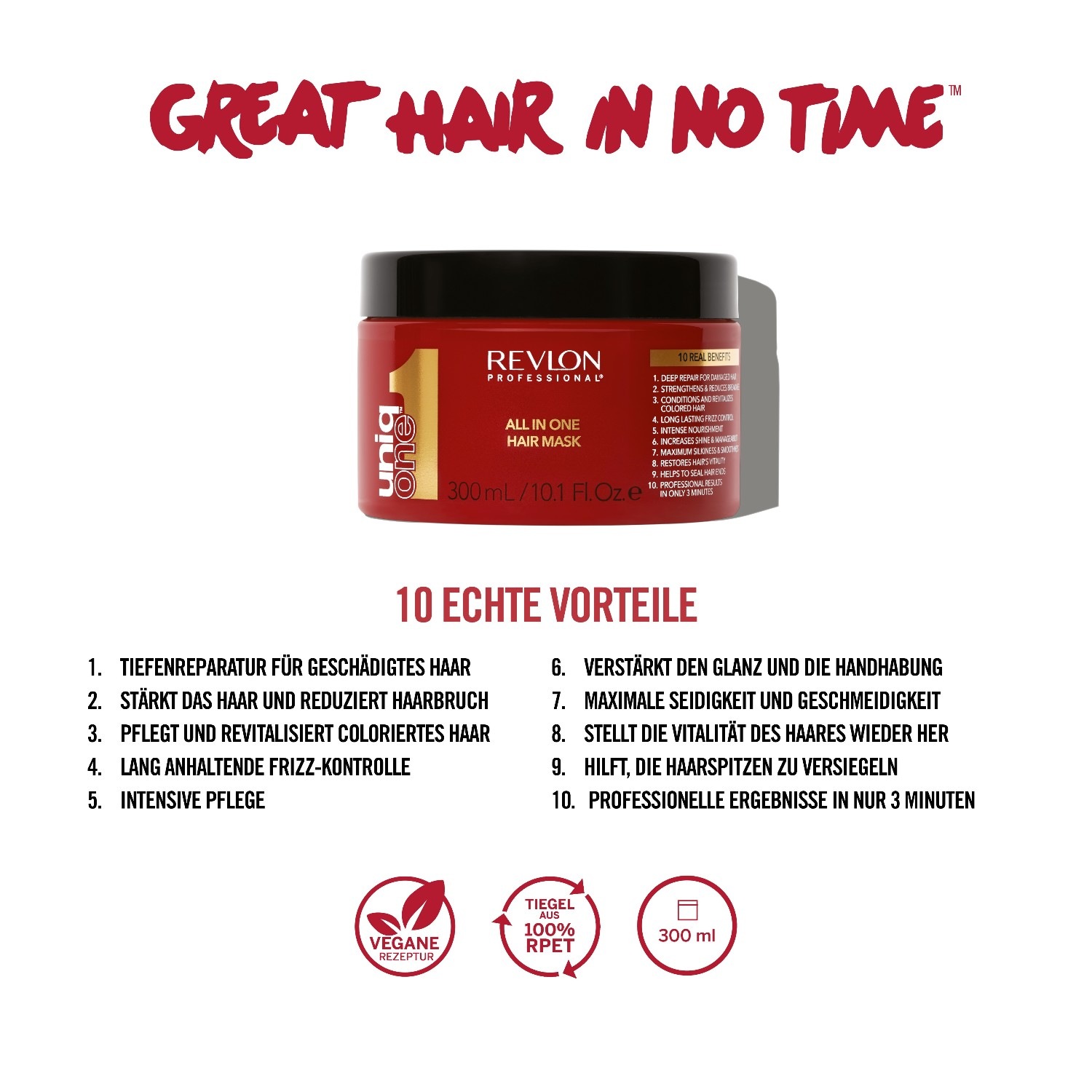 Маска для волос uniqone all in one hair mask Revlon Professional, объем 300 мл — фото 3