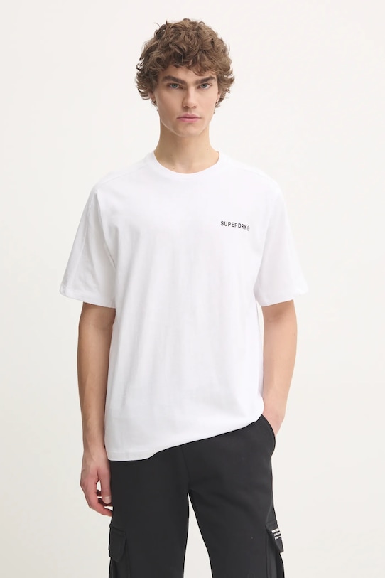

Хлопковая футболка Superdry, белый