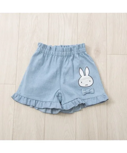 Детские джинсовые шорты Miffy с аппликацией синие — фото 2