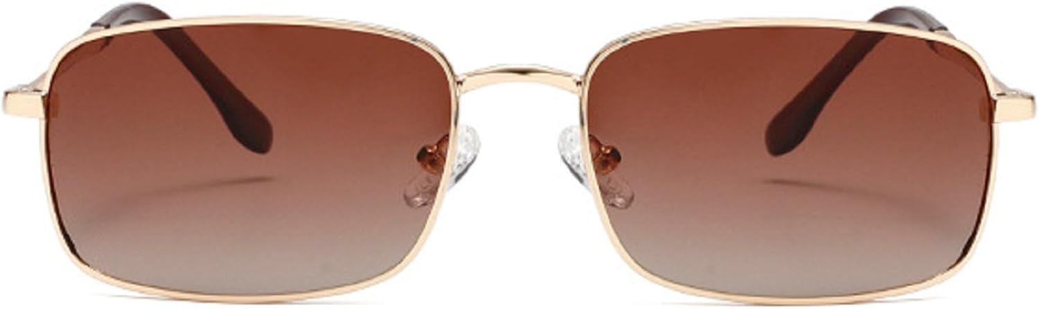 

Модные прямоугольные солнцезащитные очки для женщин и мужчин, ретро-квадратные солнцезащитные очки с защитой UV400, солнцезащитные очки в стиле 90-х mincl, Gradient Brown