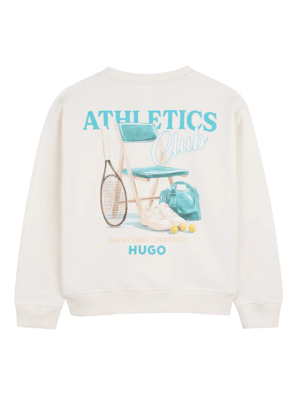 Толстовка с круглым вырезом Hugo Kids, бежевый — фото 2