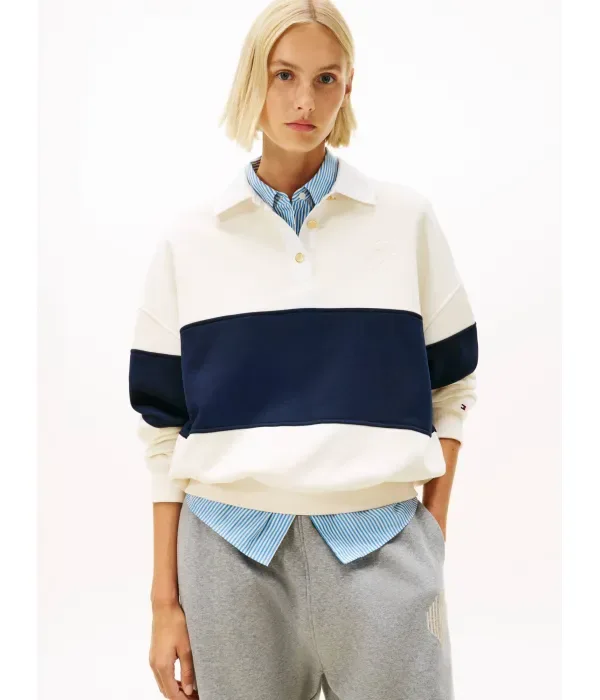 Толстовка с символикой регби relaxed fit Tommy Hilfiger, кремовый