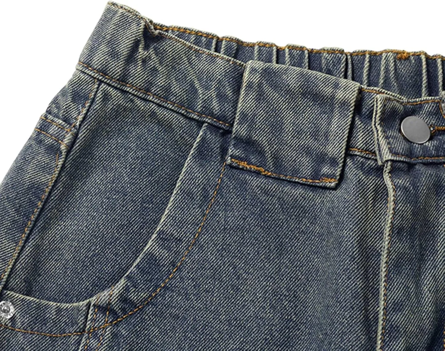 Джинсы свободные, Oversized, Dark Blue — фото 4