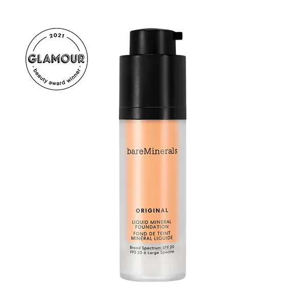 

Веганская жидкая основа под макияж Original Liquid Mineral Foundation Spf 20 Bareminerals, цвет golden beige