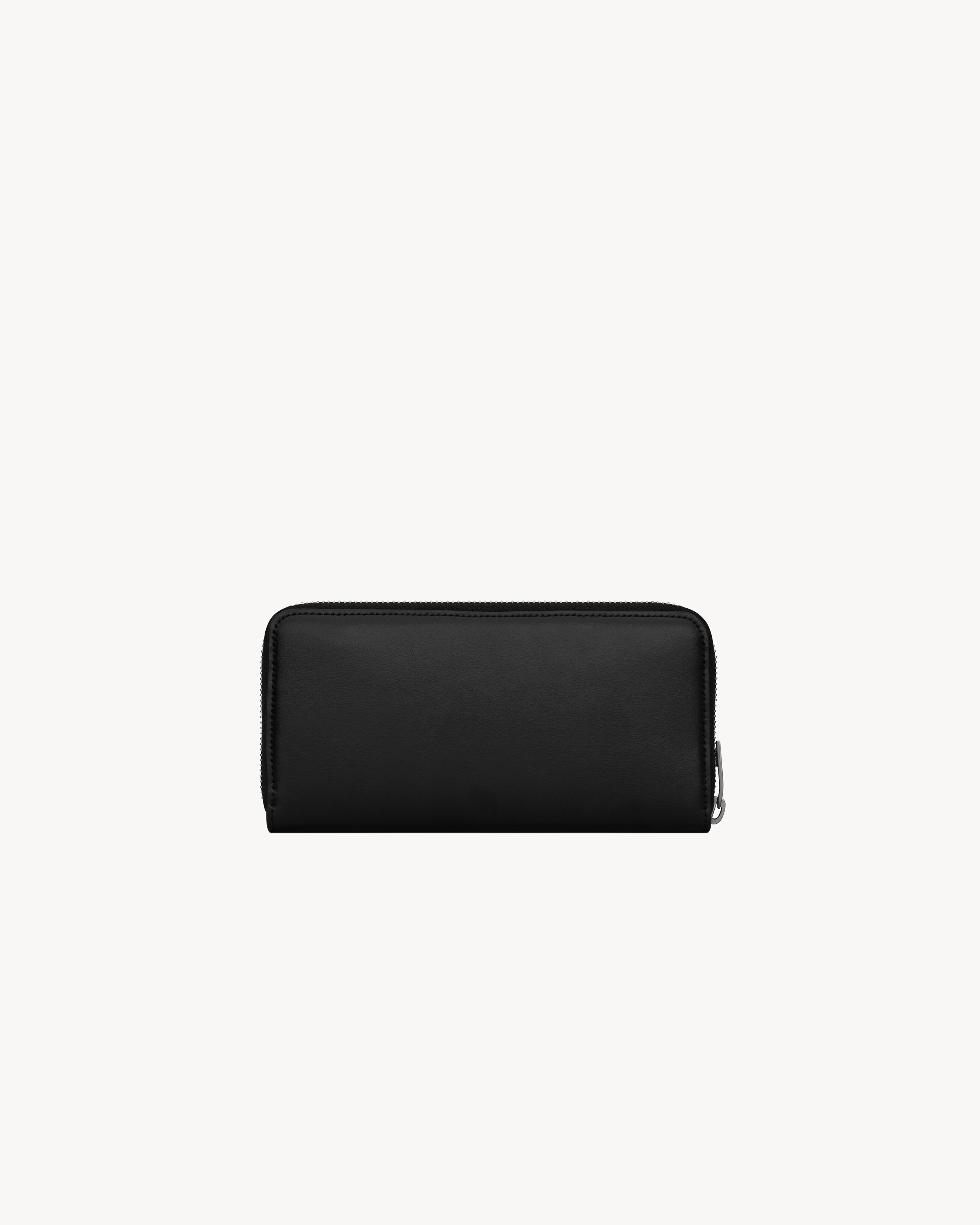 Кошелек TINY CASSANDRE на молнии из матовой кожи Saint Laurent, черный — фото 2