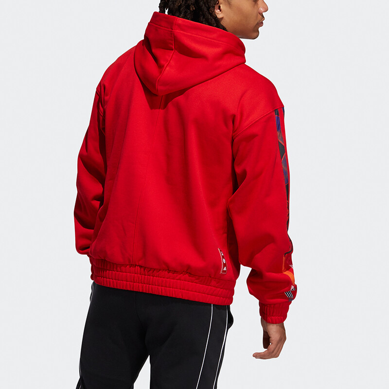 Толстовка мужская алая Adidas, цвет Scarlet — фото 2