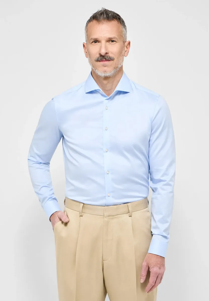

Рубашка Eterna с длинными рукавами "SUPER SLIM", голубой