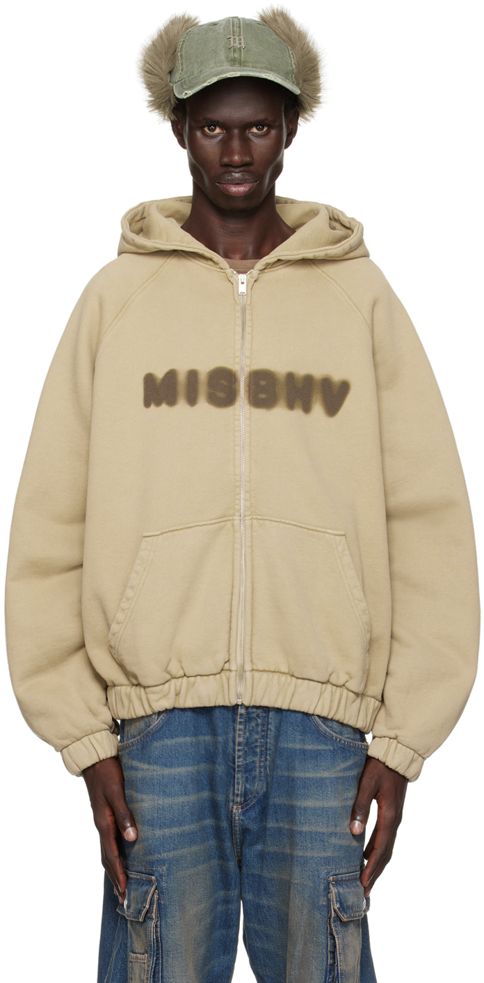 

Бежевый Community Толстовка с капюшоном на молнии MISBHV, Vintage beige
