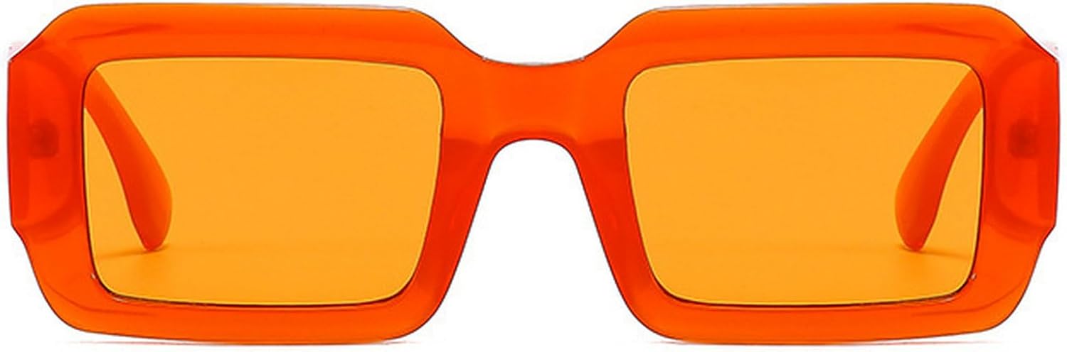 

Винтажные прямоугольные солнцезащитные очки, модные квадратные очки конфетных оттенков, стильные ретро-очки для женщин, солнцезащитные очки с защитой от УФ-излучения UV400 mincl, Orange