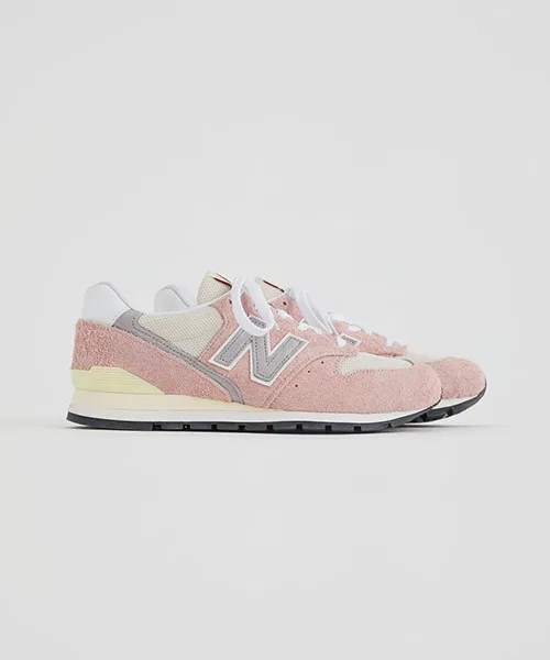 Мужские кроссовки из натуральной кожи New Balance U996 TA розовые — фото 2