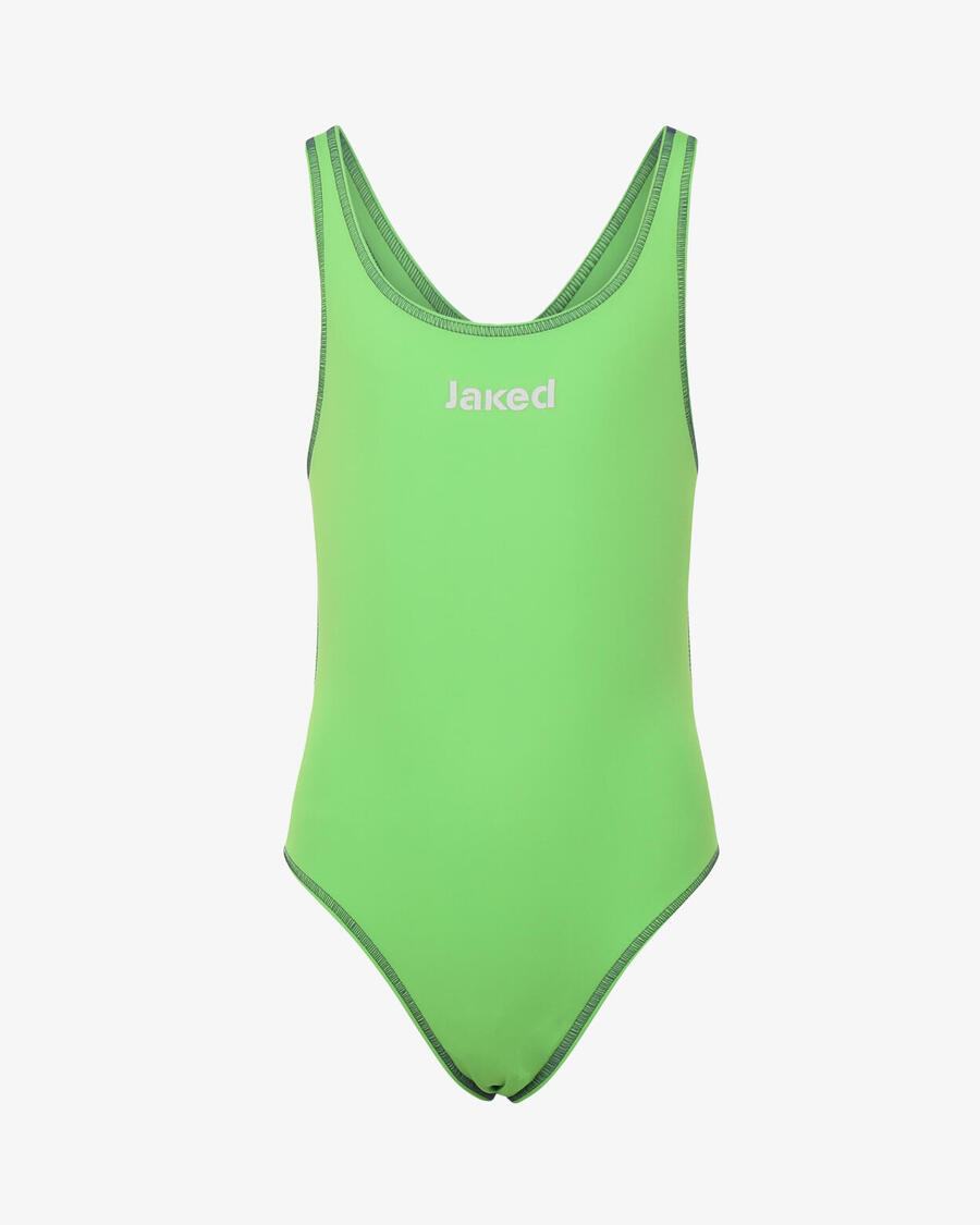 

JAKED зелено-фиолетовый синтетический купальник для девочек