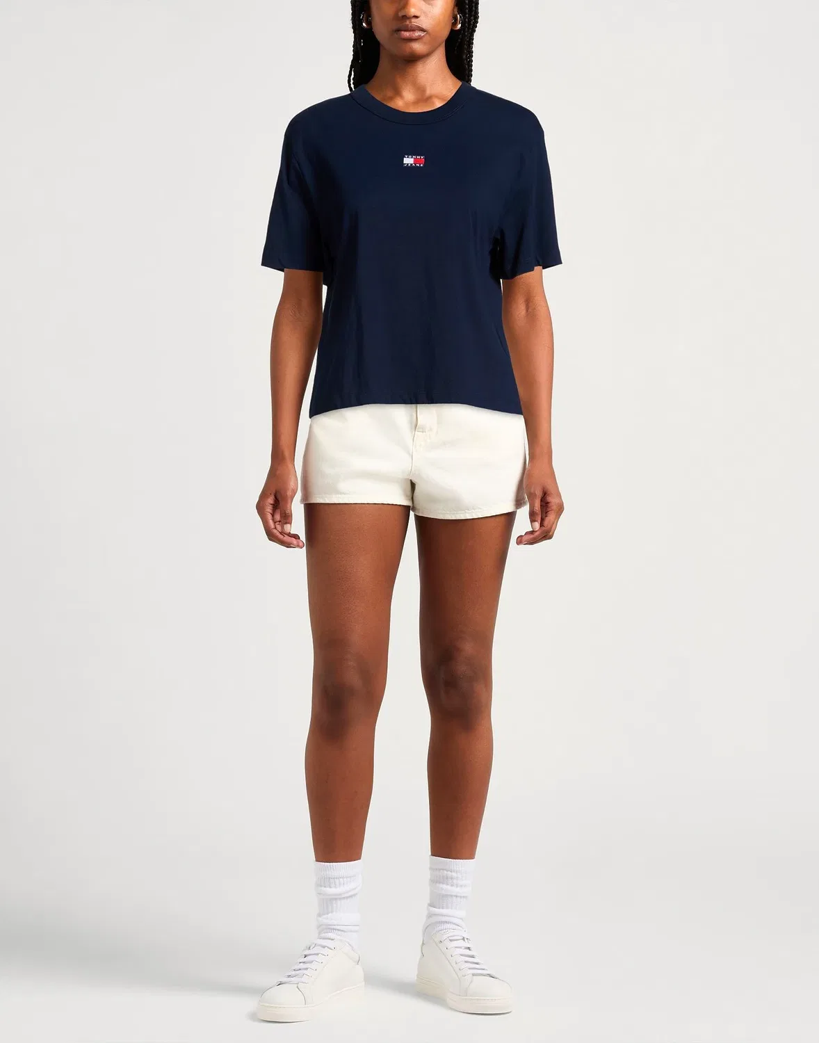 Футболка из хлопка Tommy Hilfiger темно-синяя — фото 2