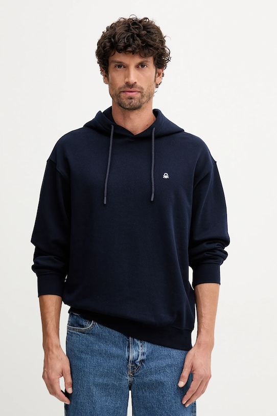 

Хлопковая толстовка United Colors Of Benetton, темно-синий