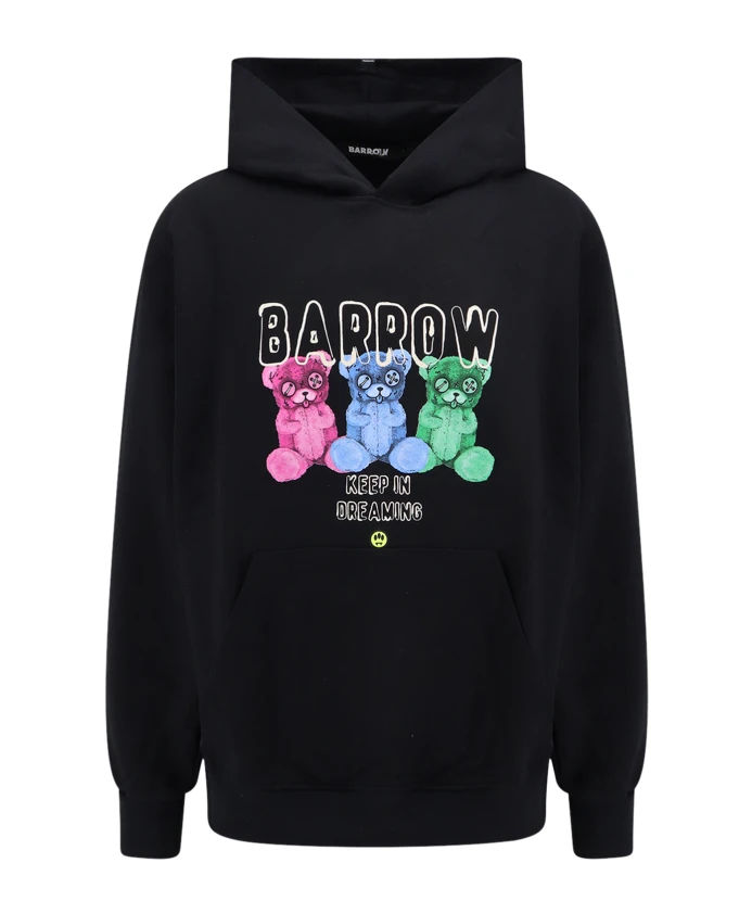 

Хлопковая толстовка с логотипом и капюшоном Barrow, черный