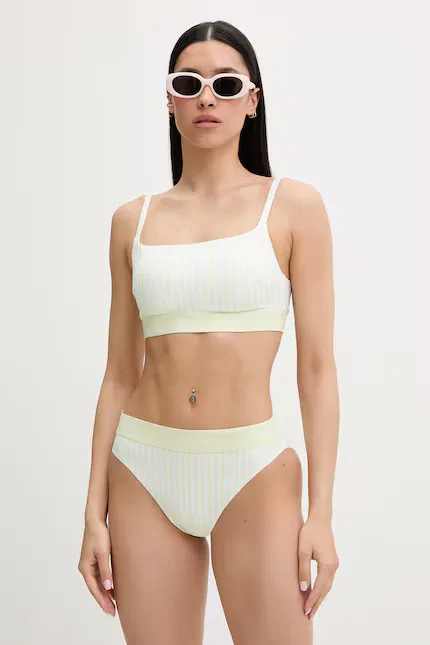 Купальник раздельный лиф бralетка Calvin Klein, зеленый — фото 2