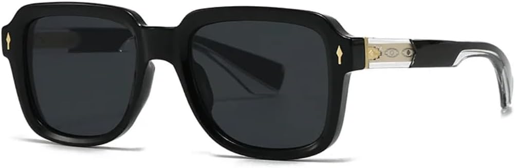 

Солнцезащитные очки для мужчин и женщин - защита UV400 - градиентные линзы, заклепки, большая оправа, подходят для занятий спортом на открытом воздухе и вождения DSVIGF, Tyj371-3