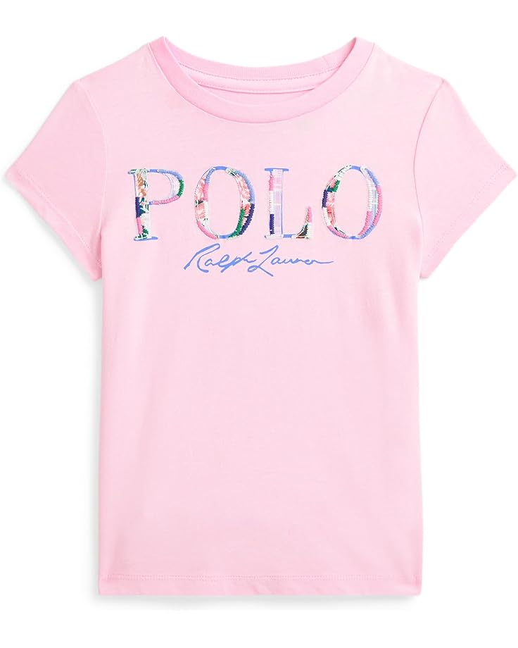 

Футболка Polo Ralph Lauren Kids Logo Cotton Jersey Tee, цвет Carmel Pink