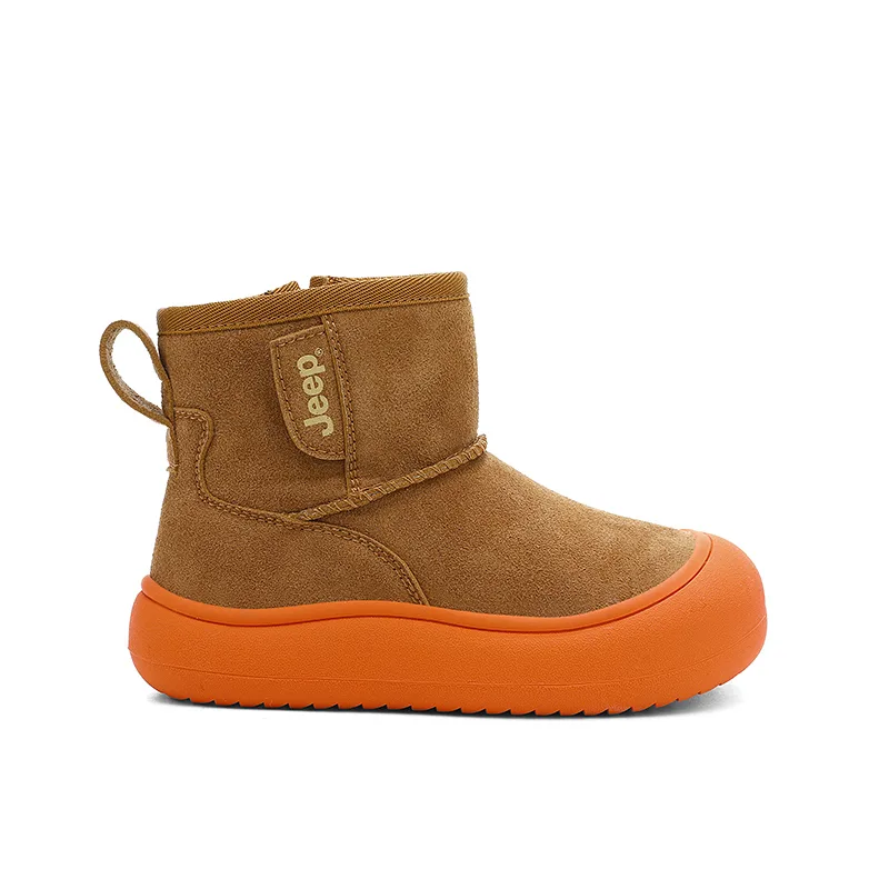 Детские зимние ботинки mid-top из искусственной кожи с защитой от ударов и истирания Jeep, светлый хаки — фото 4