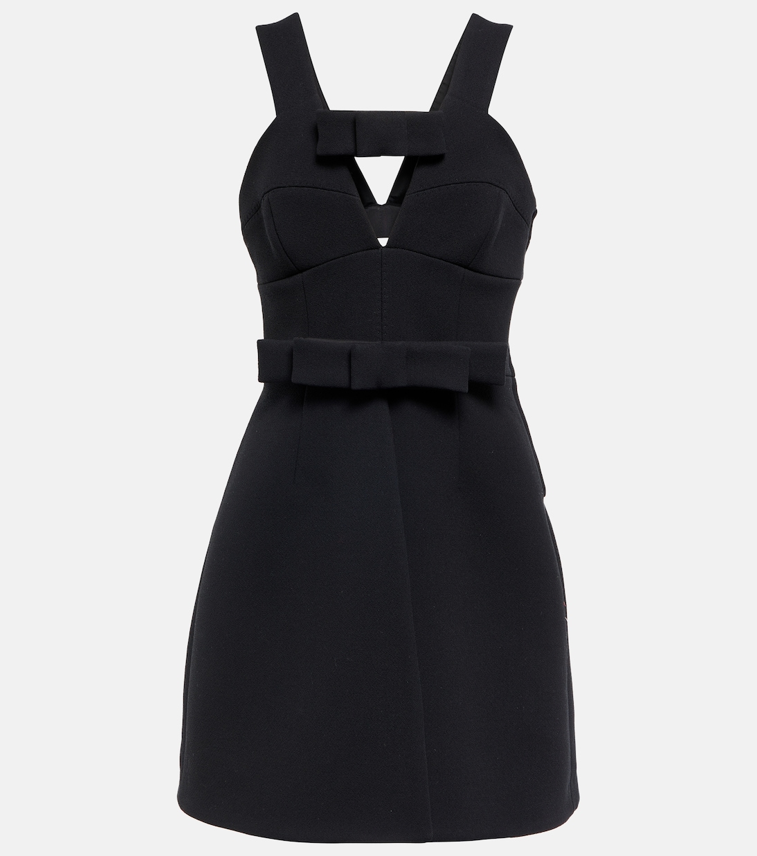 

Мини-платье из крепа с добавлением шерсти Jil Sander, черный