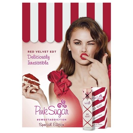 Pink Sugar Red Velvet Праздничный подарочный набор для женщин 3,4 жидких унций туалетной воды-спрея — фото 2