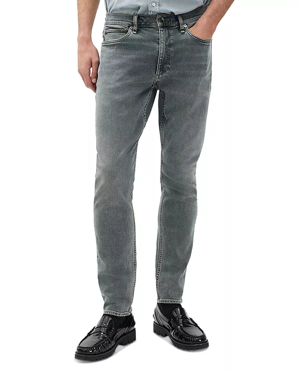 

Джинсы Slim fit 2 из натуральной эластичной ткани, цвет гранитный синий. Rag & Bone, синий