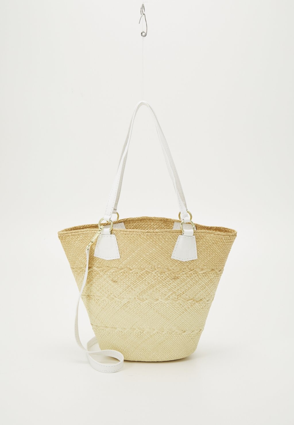 

Сумочка BABY OMBRÉ BASKET With FRAYED BORDER Sensi Studio, цвет natural beige/white