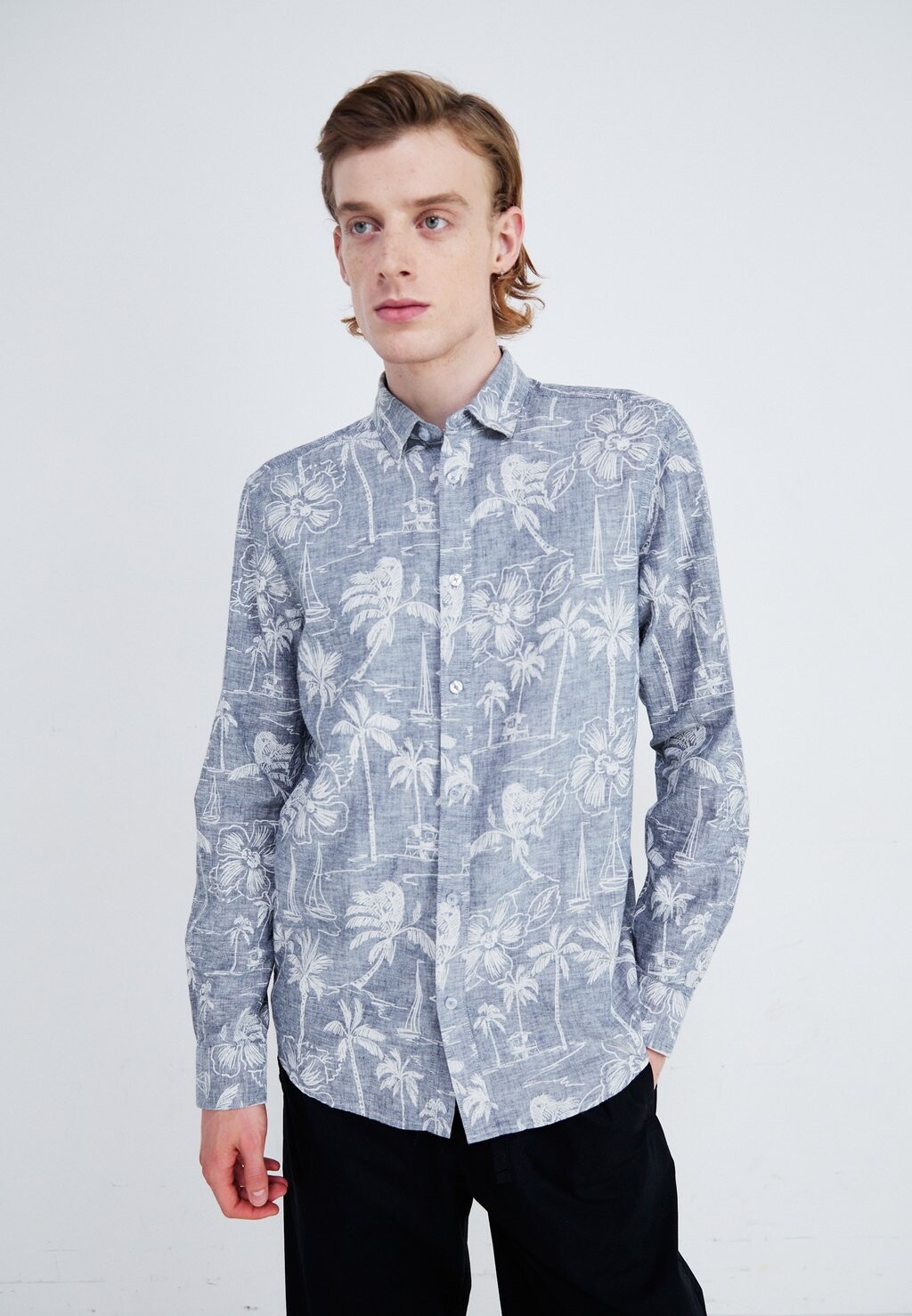 

Рубашка Onscaiden Hawaii Only, платье синего цвета