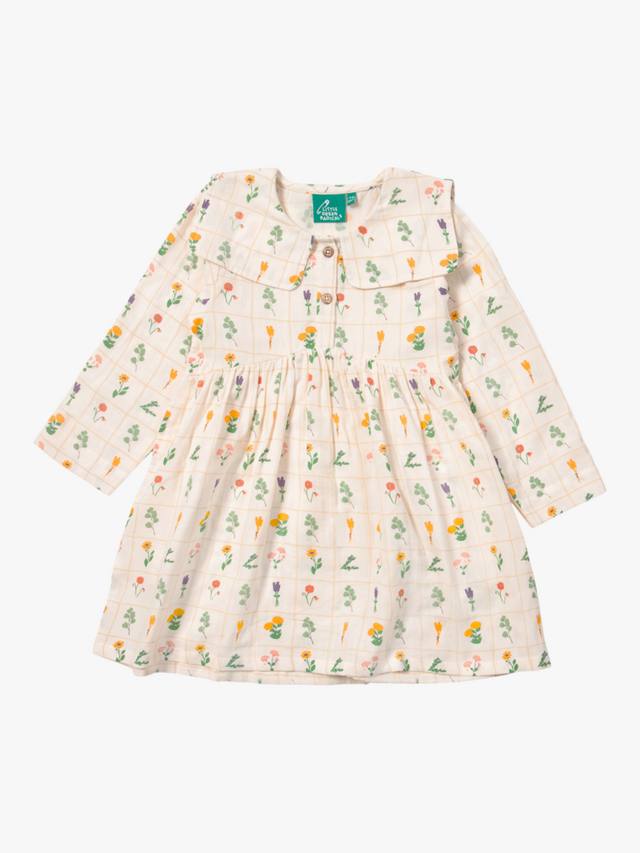 

Детское платье-сарафан в морском стиле с ботаническим принтом Little Green Radicals, Cream/Multi