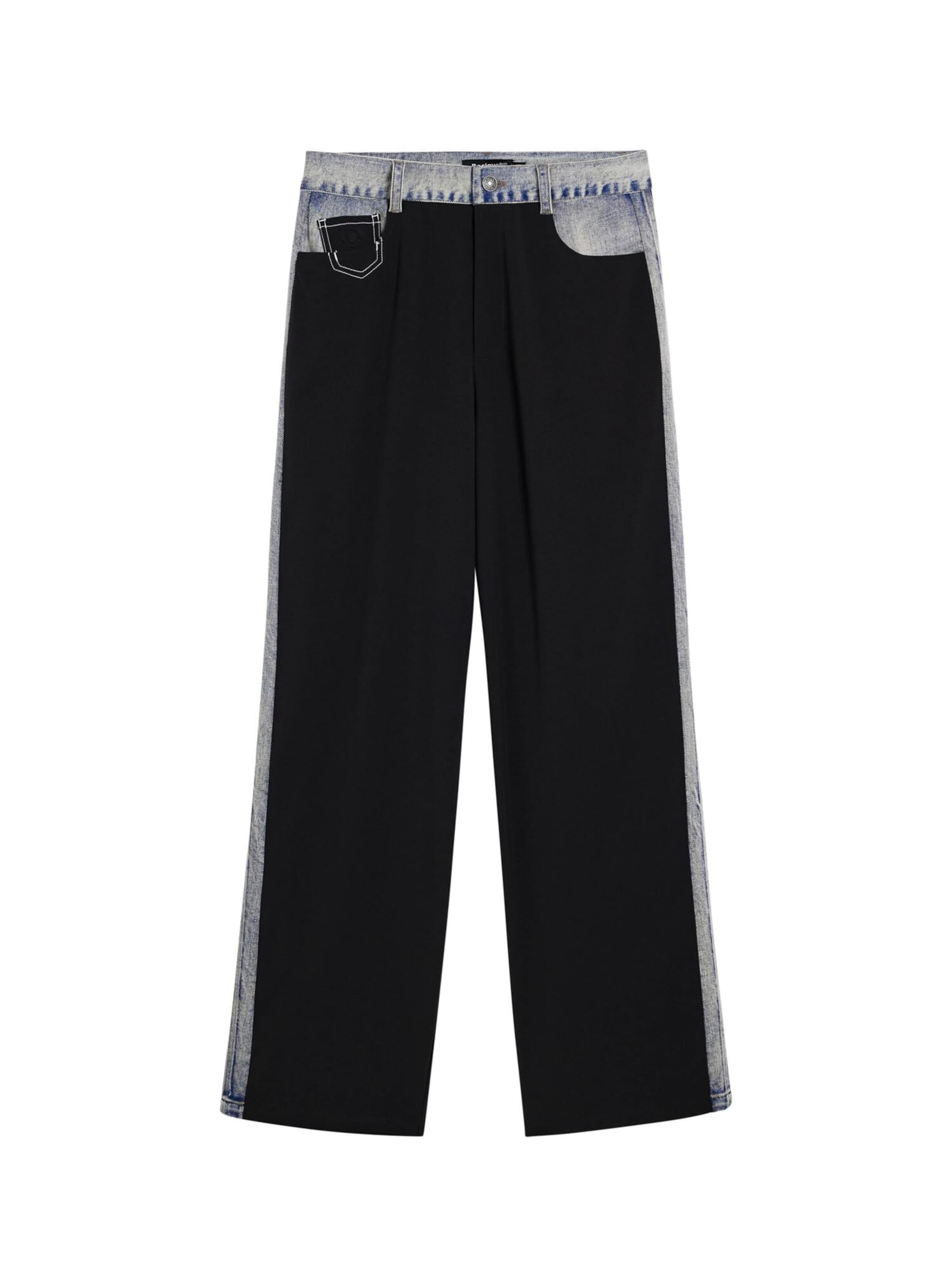 

Desigual Широкие брюки со складками спереди в черном цвете