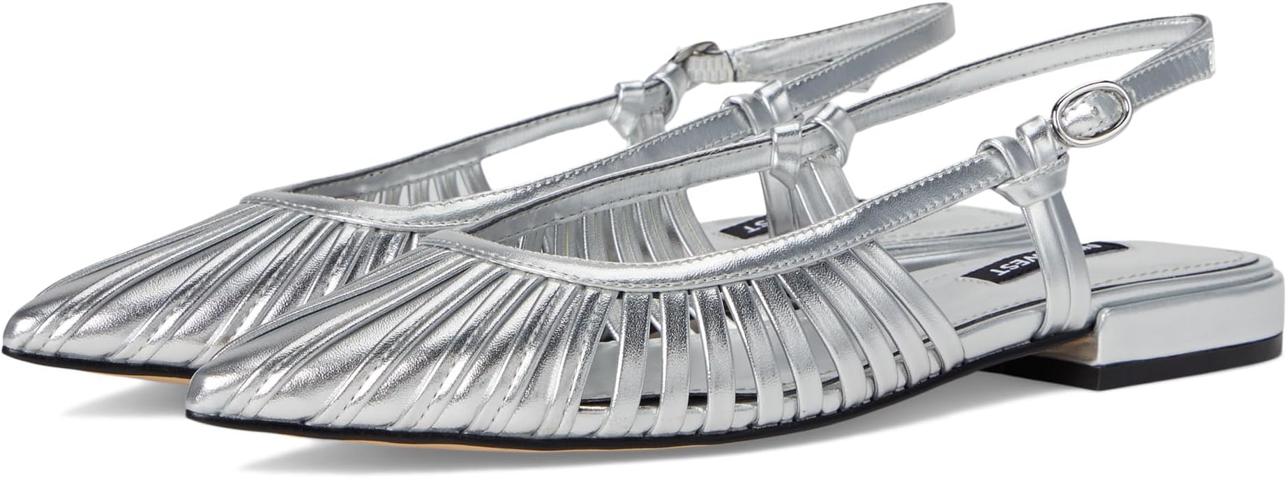 Балетки Nine West Duria, серебряный