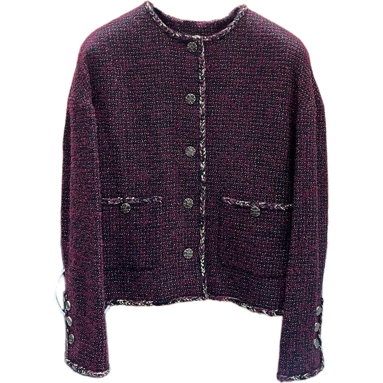 

CHANEL Премиальная ручная работа Женская куртка мастерской Бордового цвета, Burgundy