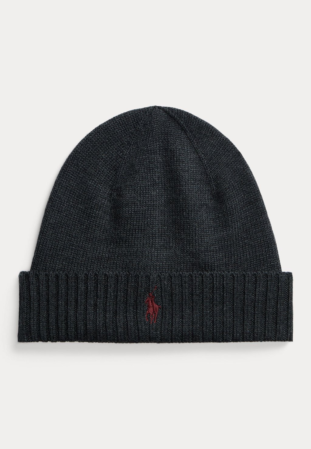 

Шапка SIGNATURE PONY WOOL BEANIE Polo Ralph Lauren, темно-серый