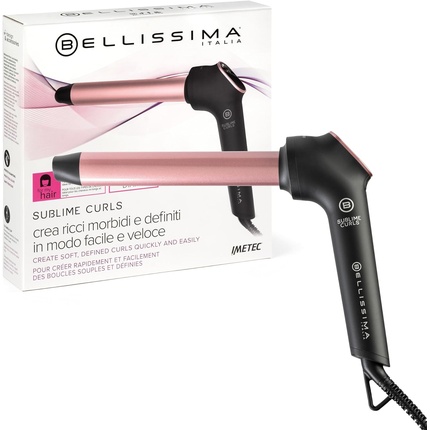 

Плойка Sublime Curls Диаметр 25 мм Дисплей 3 температуры Алмазно-керамическое покрытие Постоянный нагрев Наконечник против ожогов Быстрый нагрев Кабель 1,8 м Прямая форма Bellissima
