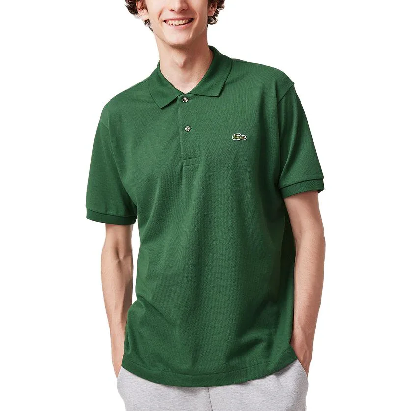 LACOSTE Футболка-поло мужская crocodile green — фото 4