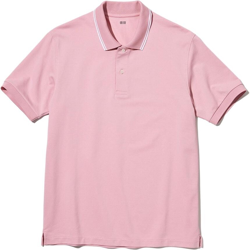 

Рубашка поло унисекс розовая Uniqlo, розовый