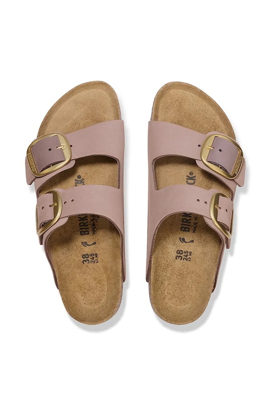 Нубуковые шлепанцы Arizona с широкой пряжкой Birkenstock, фиолетовый — фото 4
